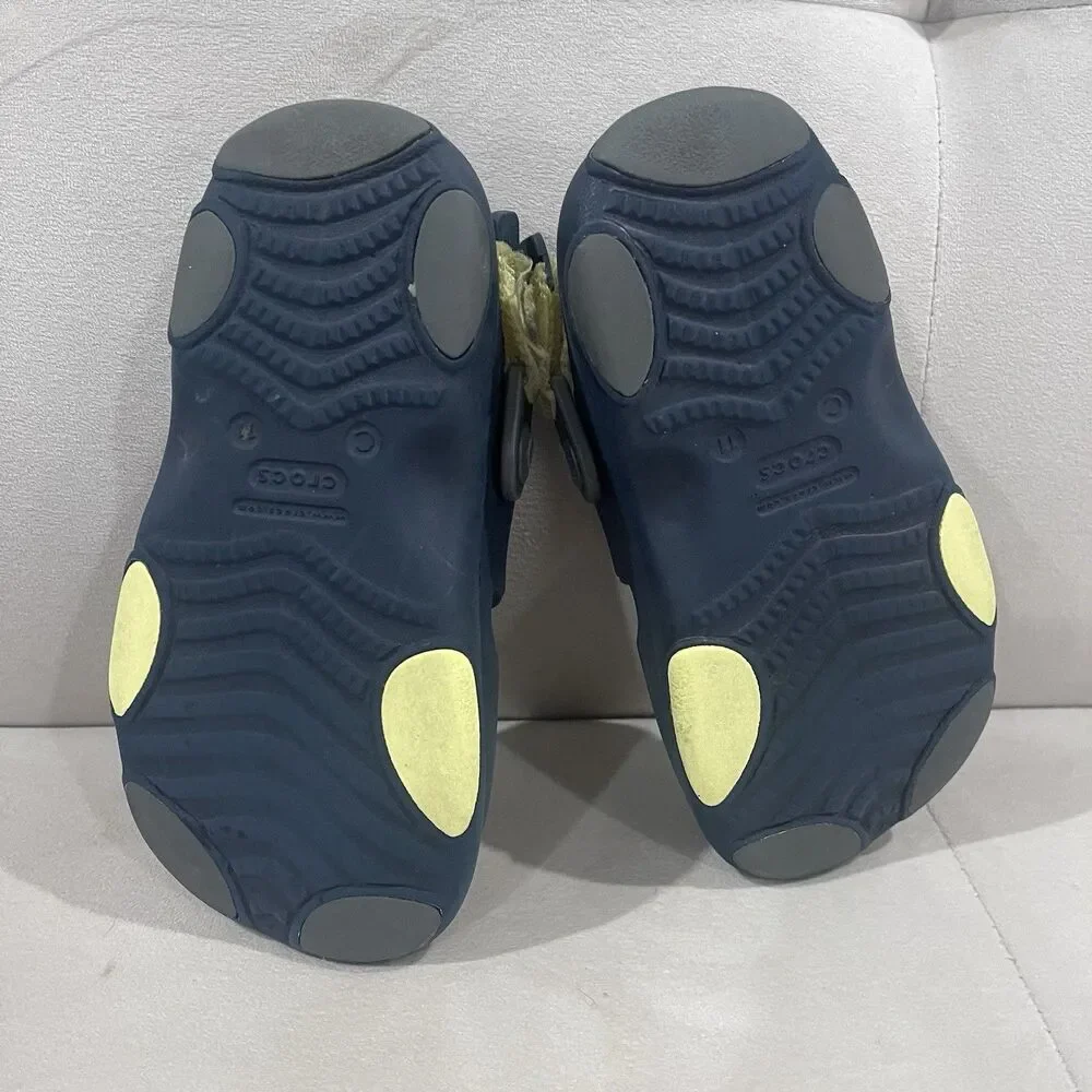 Crocs Classic All Terrain Kids Boys Sz C11 Navy Blue Waterproof Sandals Pre Own